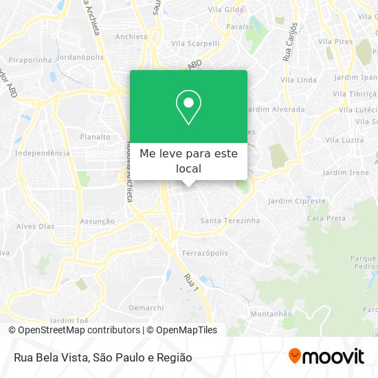 Rua Bela Vista mapa