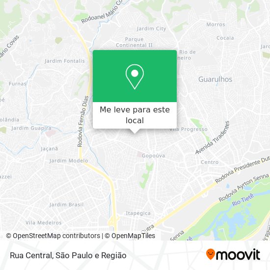Rua Central mapa