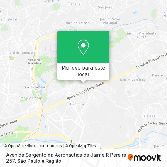 Avenida Sargento da Aeronáutica da Jaime R Pereira 257 mapa