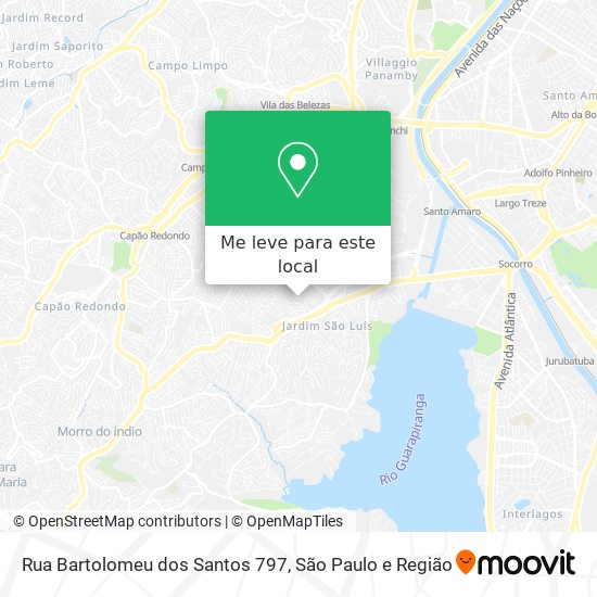 Rua Bartolomeu dos Santos 797 mapa