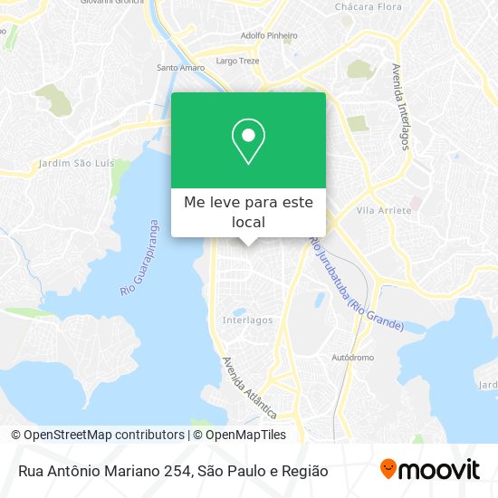 Rua Antônio Mariano 254 mapa