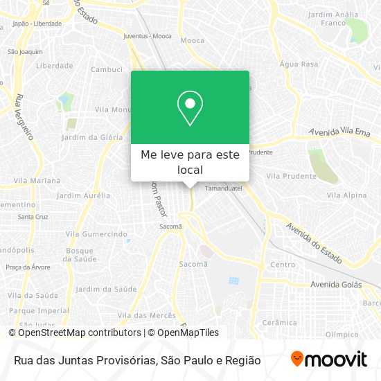 Rua das Juntas Provisórias mapa