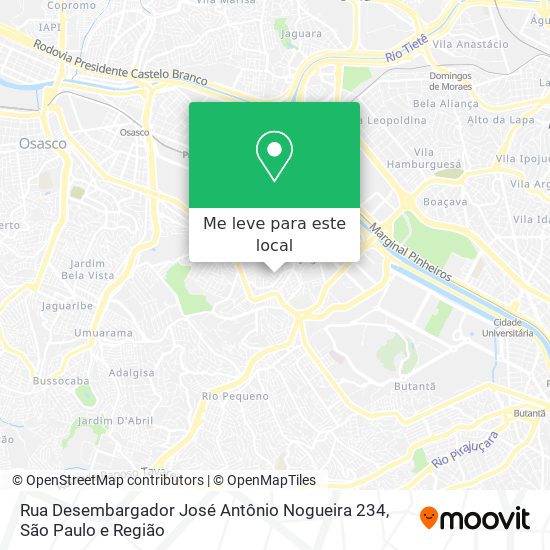 Rua Desembargador José Antônio Nogueira 234 mapa