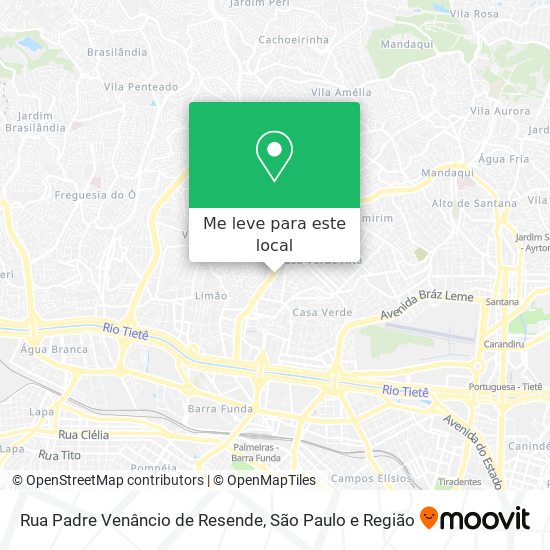 Rua Padre Venâncio de Resende mapa