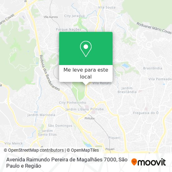 Avenida Raimundo Pereira de Magalhães 7000 mapa