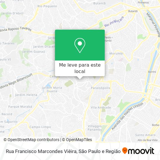 Rua Francisco Marcondes Viêira mapa