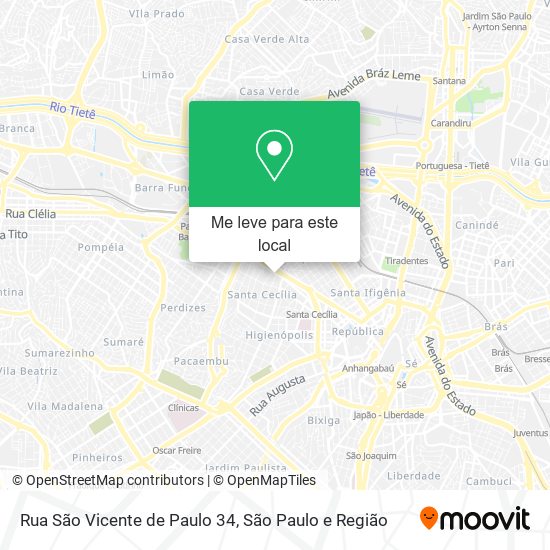 Rua São Vicente de Paulo 34 mapa