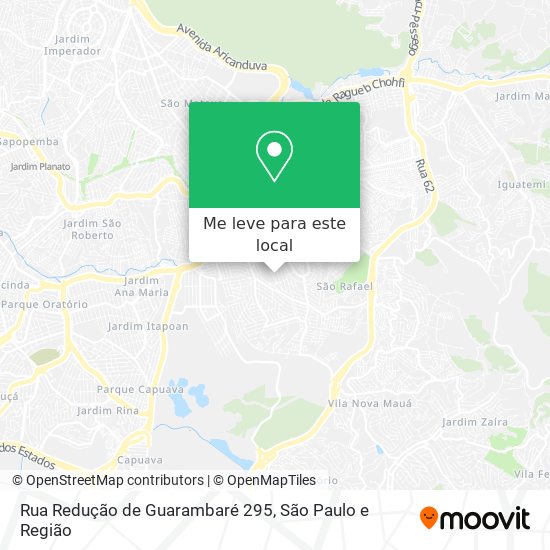 Rua Redução de Guarambaré 295 mapa