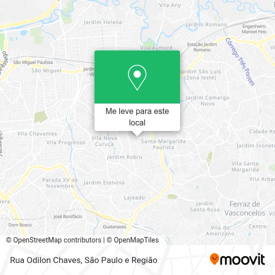Rua Odilon Chaves mapa