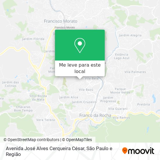 Avenida José Alves Cerqueira César mapa