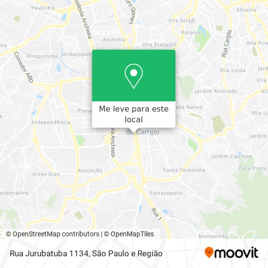 Rua Jurubatuba 1134 mapa