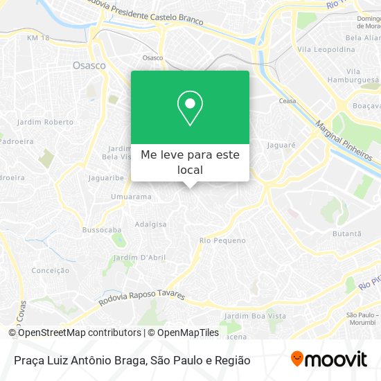 Praça Luiz Antônio Braga mapa