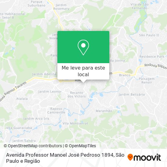 Avenida Professor Manoel José Pedroso 1894 mapa