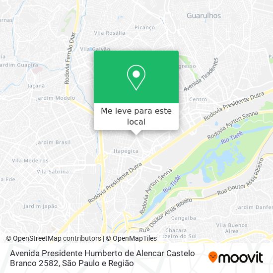 Avenida Presidente Humberto de Alencar Castelo Branco 2582 mapa