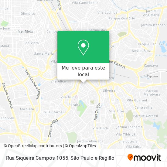 Rua Siqueira Campos 1055 mapa