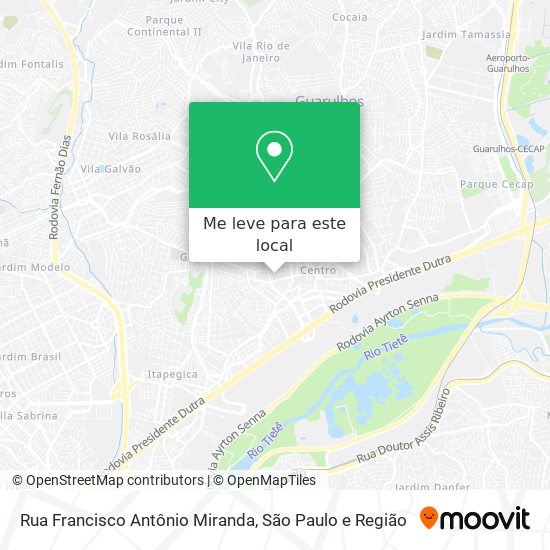 Rua Francisco Antônio Miranda mapa