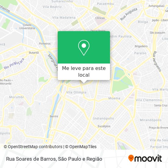 Rua Soares de Barros mapa