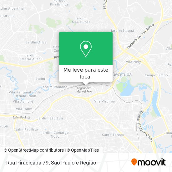 Rua Piracicaba 79 mapa