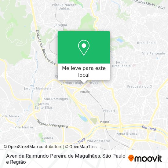 Avenida Raimundo Pereira de Magalhães mapa