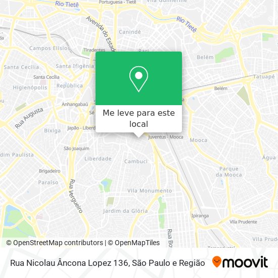 Rua Nicolau Âncona Lopez 136 mapa