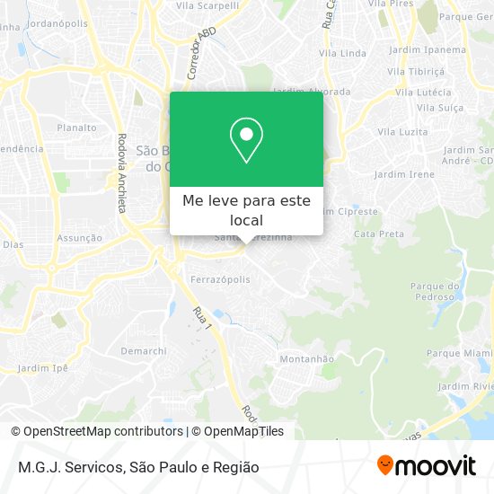M.G.J. Servicos mapa