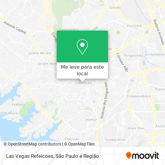 Las Vegas Refeicoes mapa