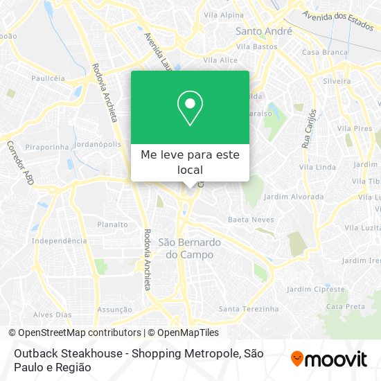 Outback Steakhouse - Shopping Metropole mapa