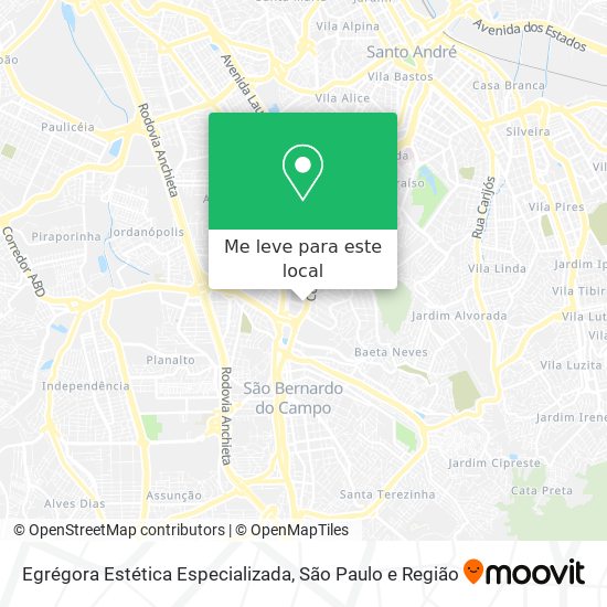 Egrégora Estética Especializada mapa