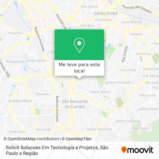 Solicit Solucoes Em Tecnologia e Projetos mapa