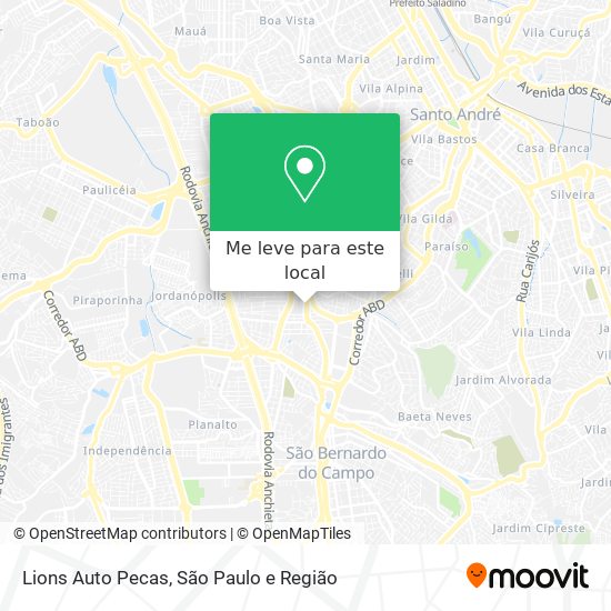 Lions Auto Pecas mapa