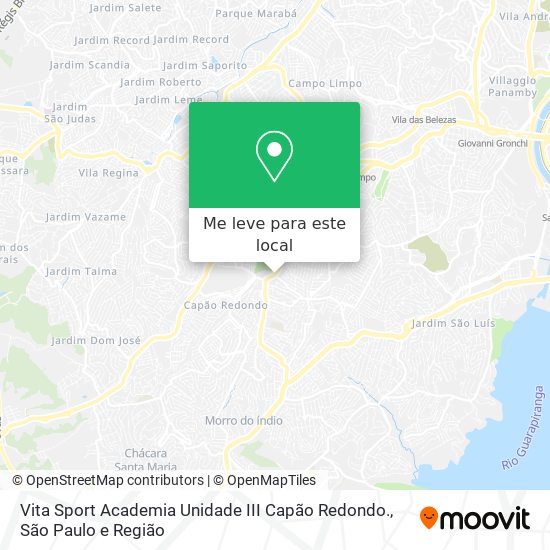 Vita Sport Academia Unidade III Capão Redondo. mapa
