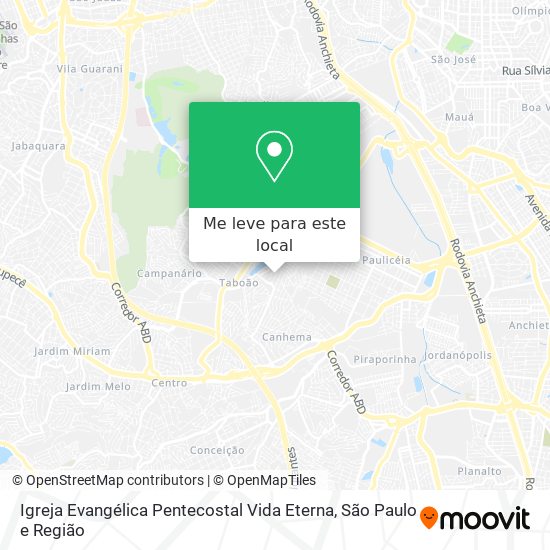 Igreja Evangélica Pentecostal Vida Eterna mapa