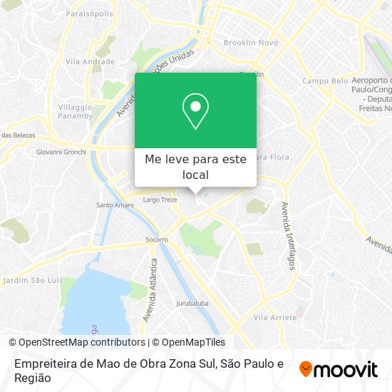 Empreiteira de Mao de Obra Zona Sul mapa