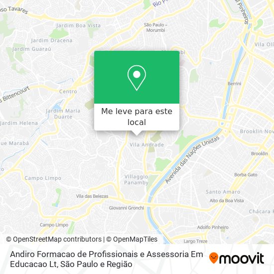 Andiro Formacao de Profissionais e Assessoria Em Educacao Lt mapa