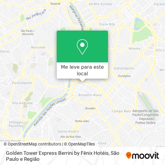 Golden Tower Express Berrini by Fênix Hotéis mapa