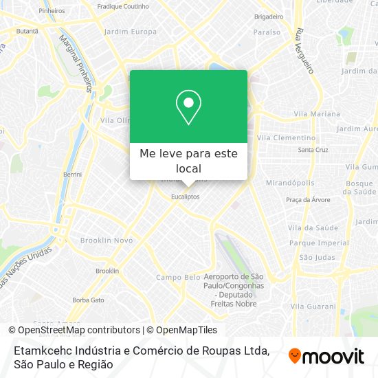 Etamkcehc Indústria e Comércio de Roupas Ltda mapa