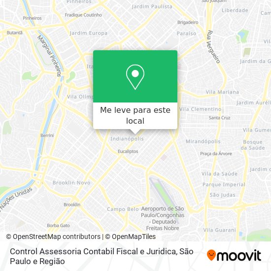 Control Assessoria Contabil Fiscal e Juridica mapa