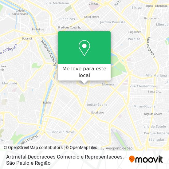 Artmetal Decoracoes Comercio e Representacoes mapa