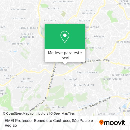 EMEI Professor Benedicto Castrucci mapa