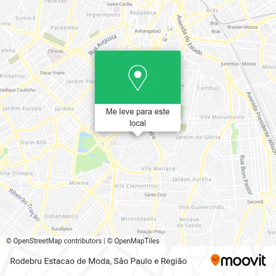 Rodebru Estacao de Moda mapa