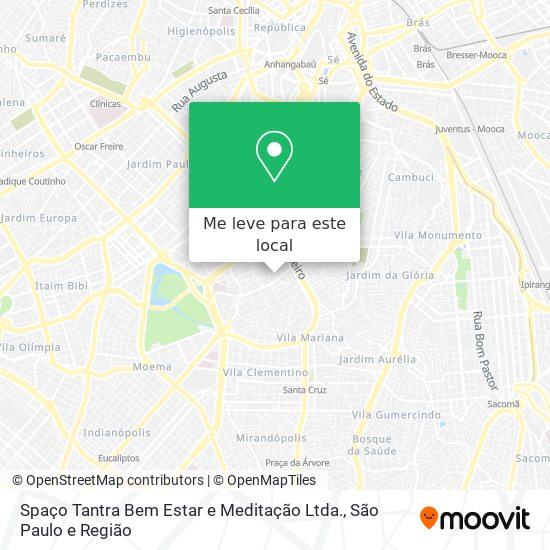 Spaço Tantra Bem Estar e Meditação Ltda. mapa