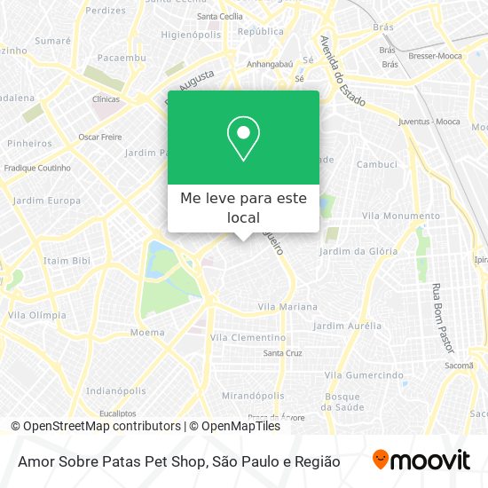 Amor Sobre Patas Pet Shop mapa