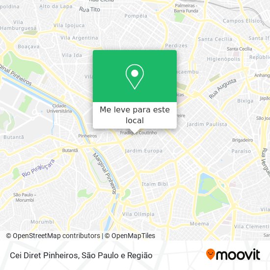 Cei Diret Pinheiros mapa