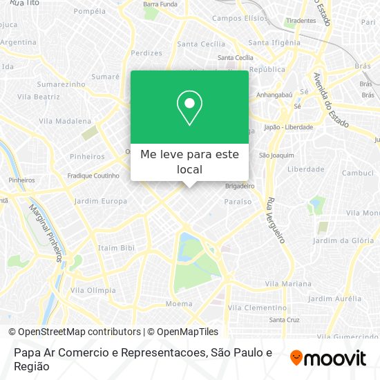 Papa Ar Comercio e Representacoes mapa