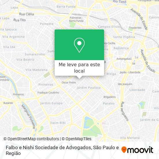 Falbo e Nishi Sociedade de Advogados mapa