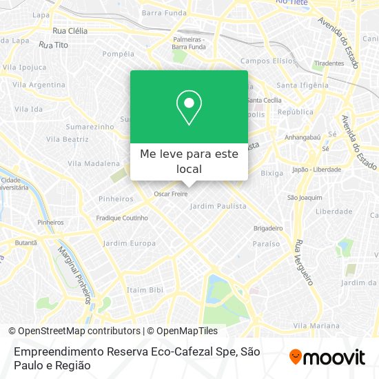 Empreendimento Reserva Eco-Cafezal Spe mapa