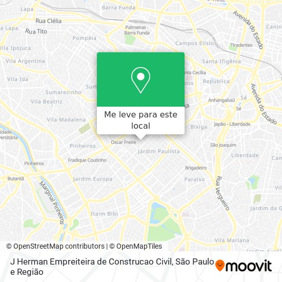 J Herman Empreiteira de Construcao Civil mapa