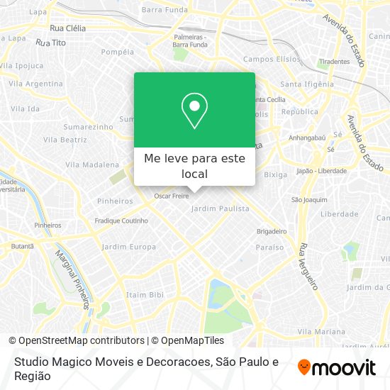 Studio Magico Moveis e Decoracoes mapa