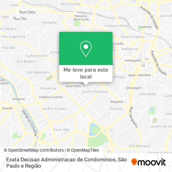 Exata Decisao Administracao de Condominios mapa