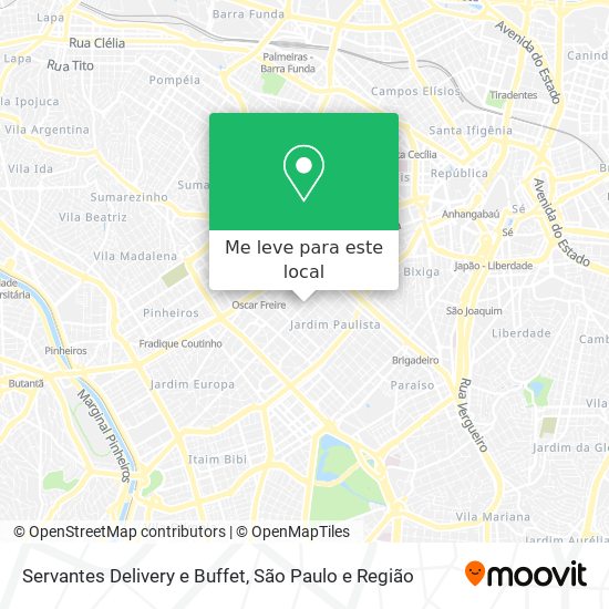 Servantes Delivery e Buffet mapa